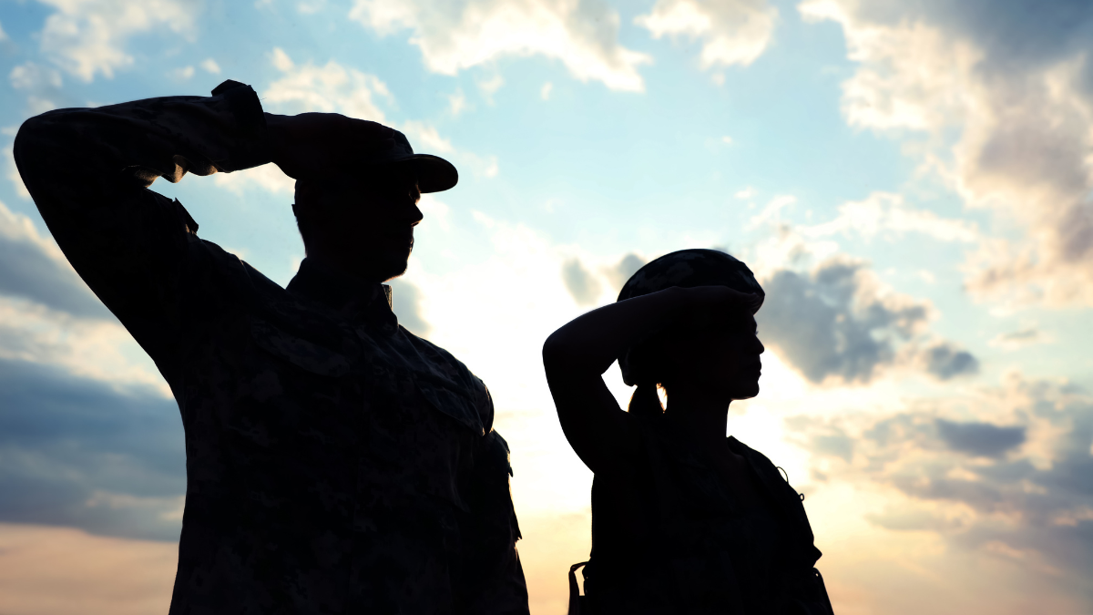 Veteran Saluting