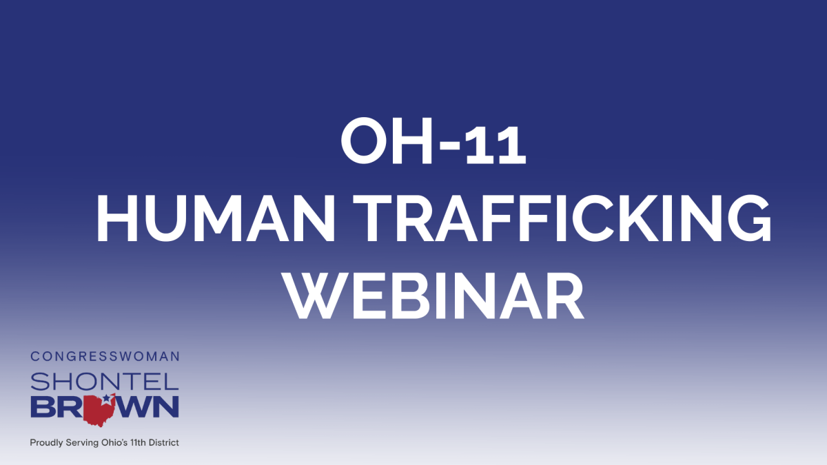 Thumbnail Graphic reading "OH 11 Human Trafficking Webinar"