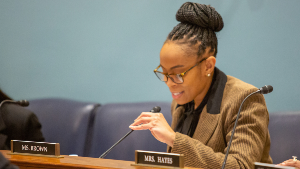 Rep. Brown Speaking at Committee